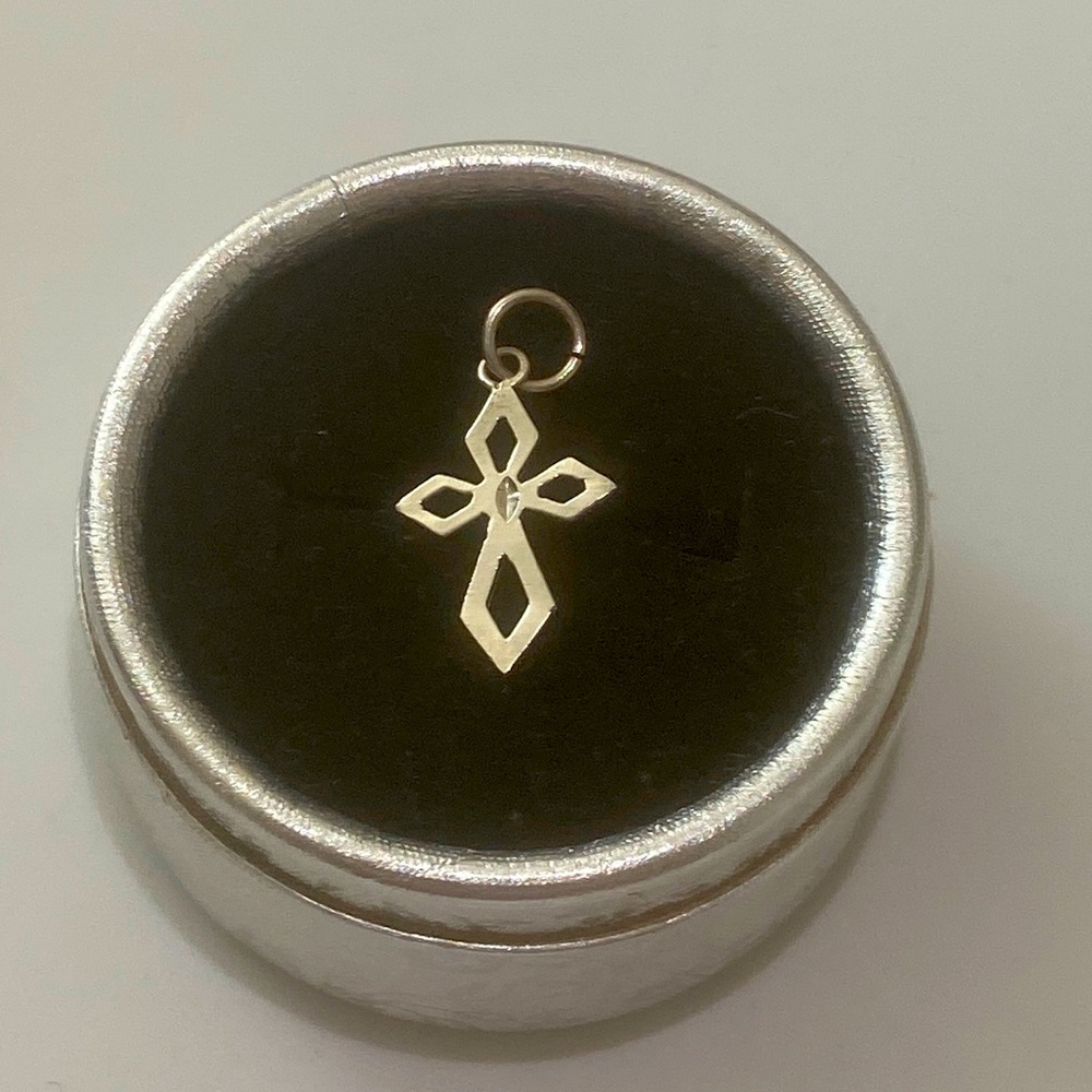 Sterling silver cross charm